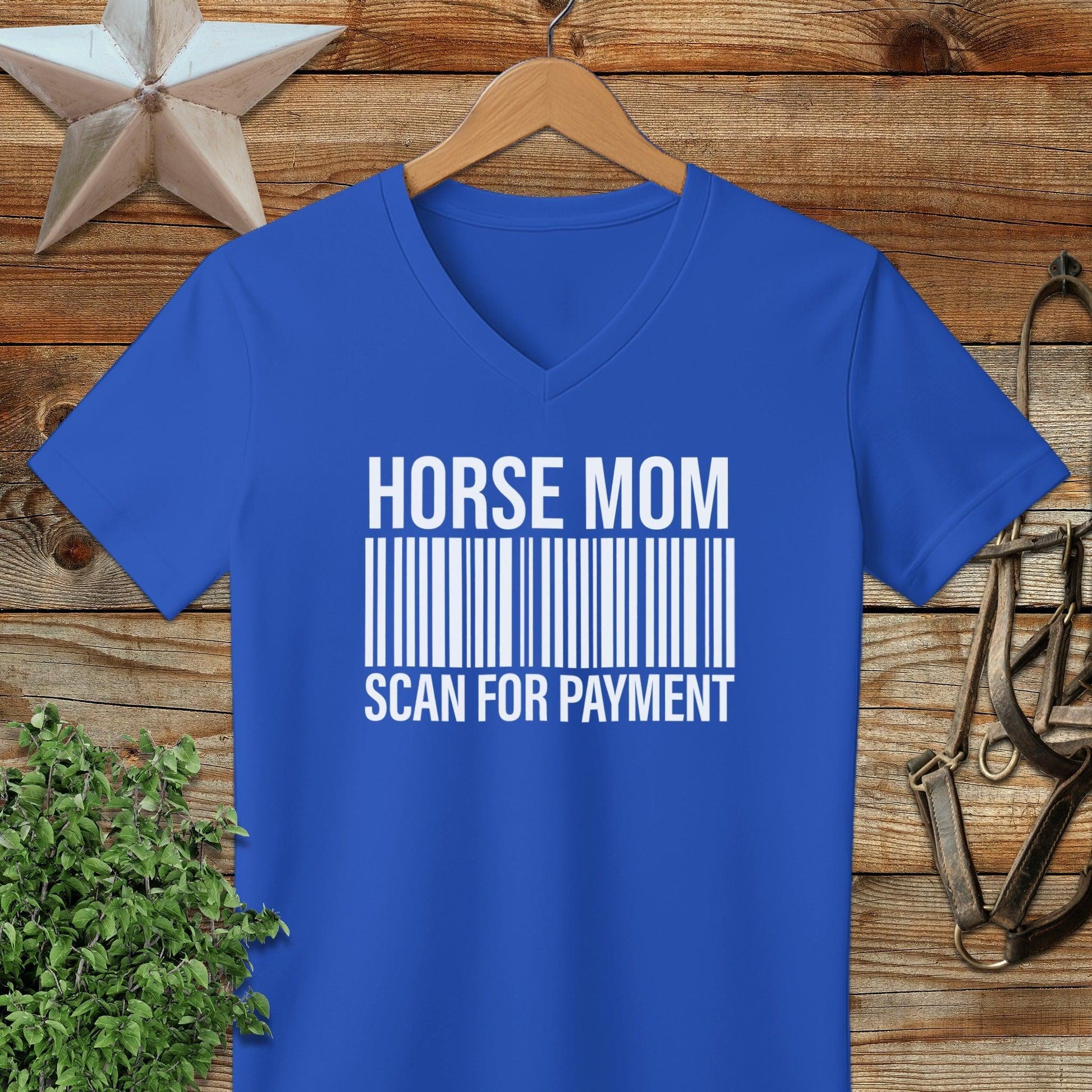 Horse Mom Scan for Payment V-neck