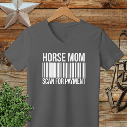 Horse Mom Scan for Payment V-neck