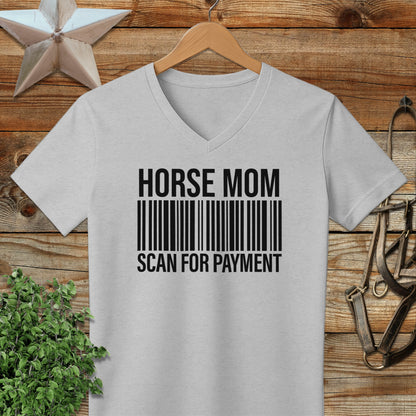 Horse Mom Scan for Payment V-neck