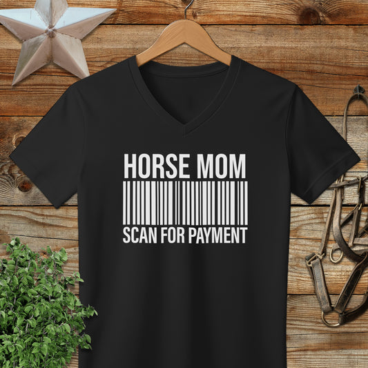 Horse Mom Scan for Payment V-neck