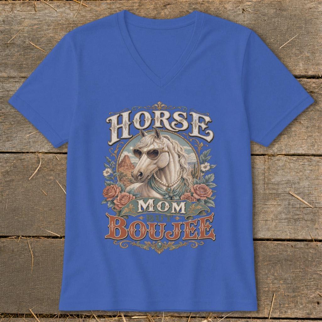 Horse Mom but Boujee V-neck