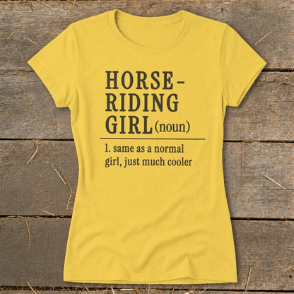 Horse Riding Girl Ladies Tee