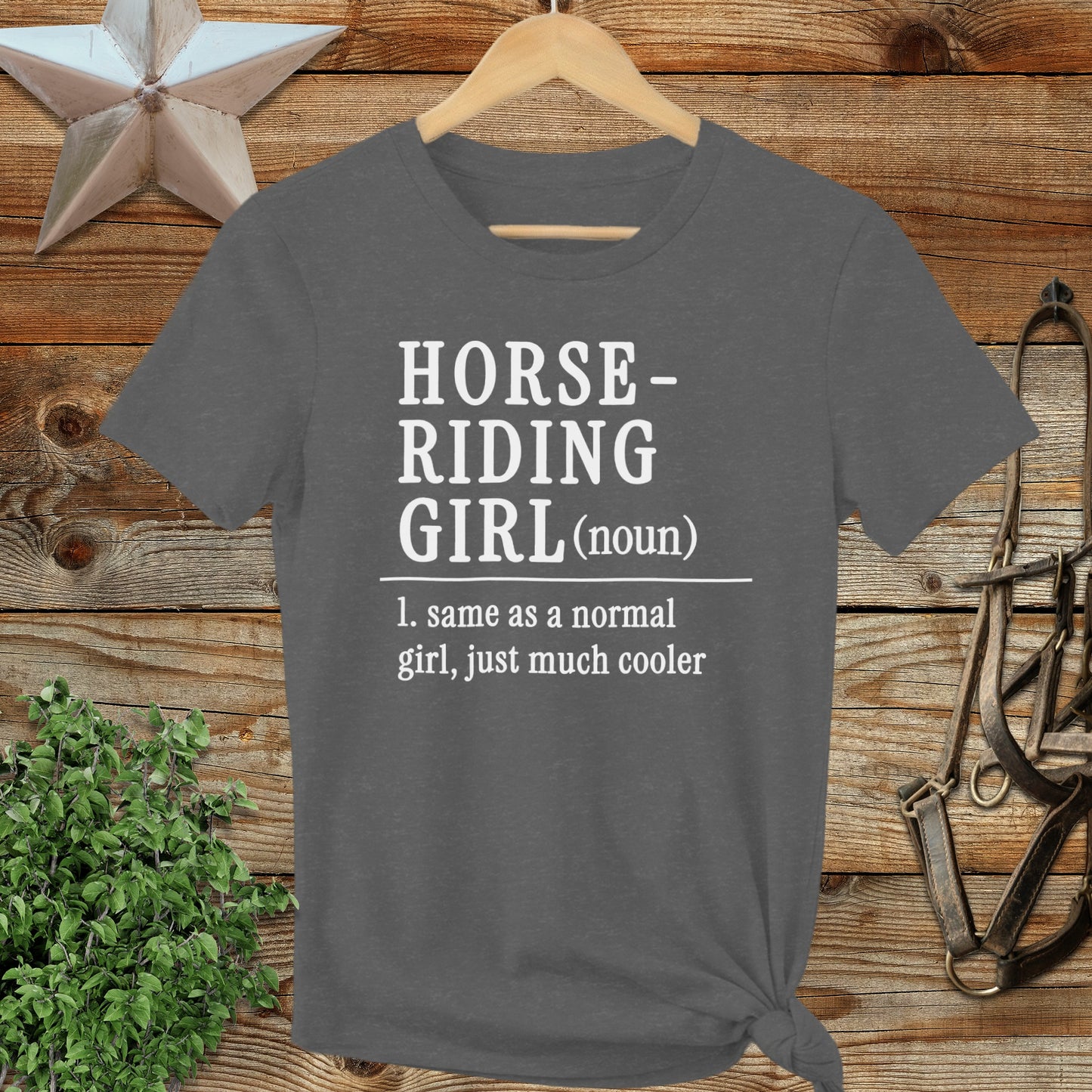 Horse Riding Girl Ladies Tee