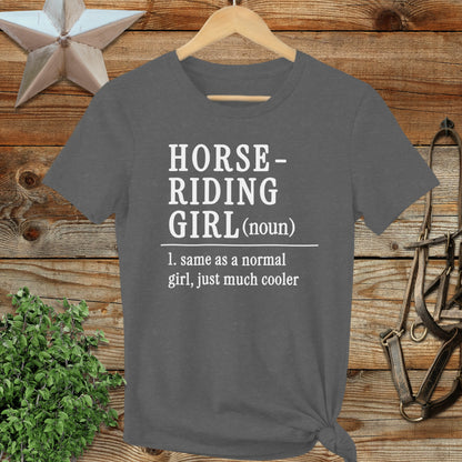 Horse Riding Girl Ladies Tee