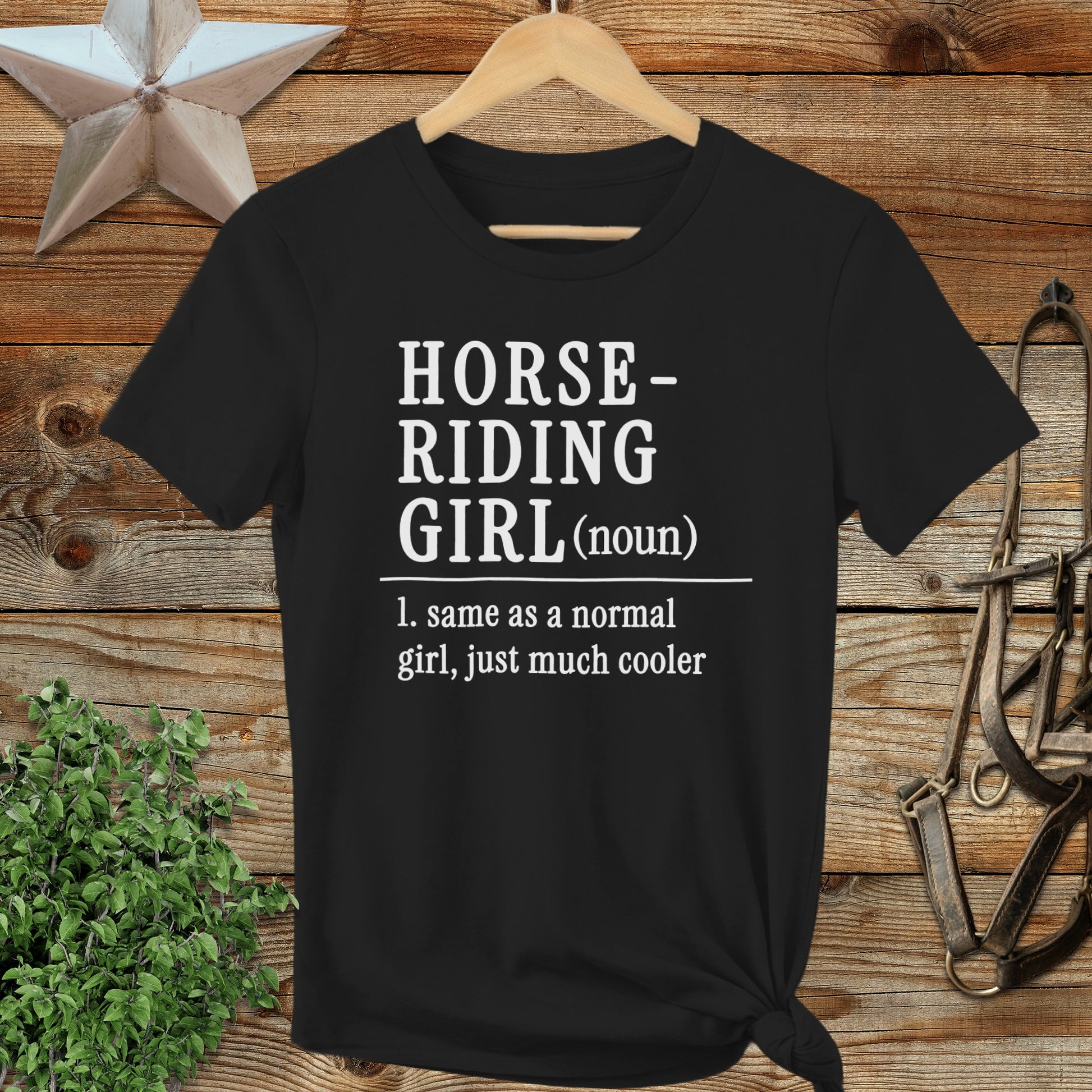 Horse Riding Girl Ladies Tee