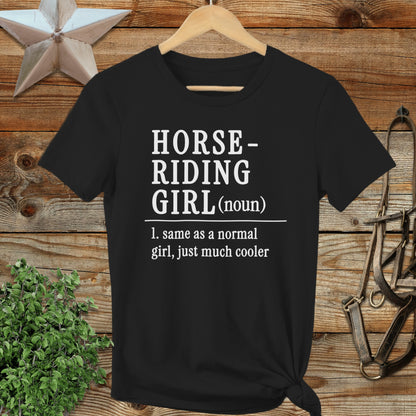 Horse Riding Girl Ladies Tee