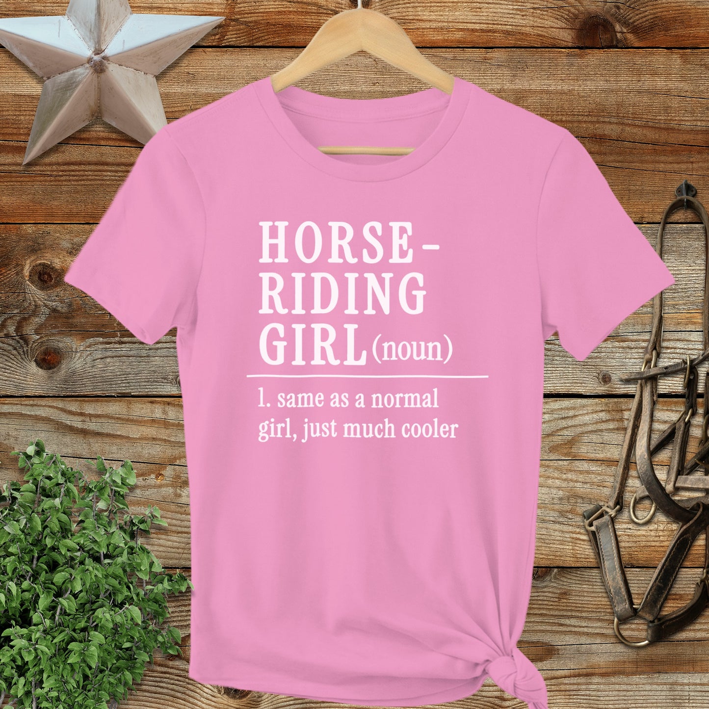 Horse Riding Girl Ladies Tee