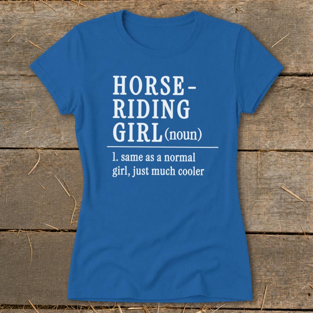 Horse Riding Girl Ladies Tee