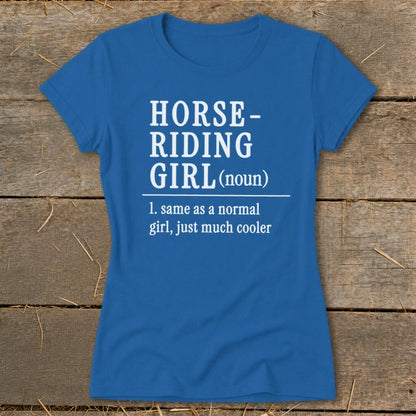 Horse Riding Girl Ladies Tee