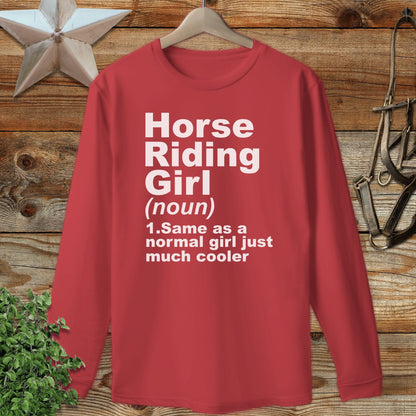 Horse Riding Girl Long Sleeve Tee