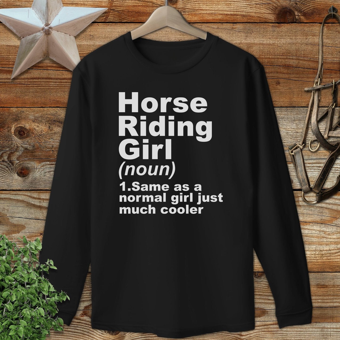 Horse Riding Girl Long Sleeve Tee