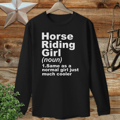 Horse Riding Girl Long Sleeve Tee