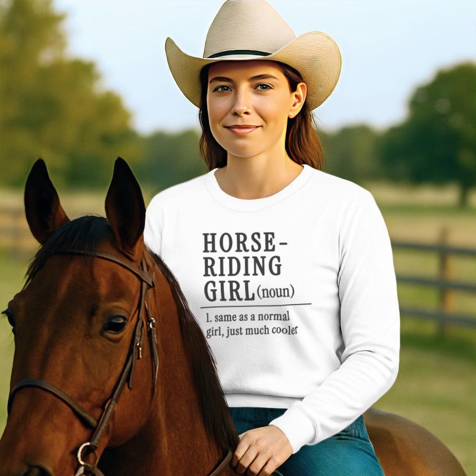 Horse Riding Girl Long Sleeve Tee