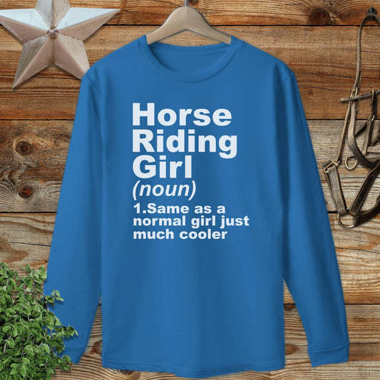 Horse Riding Girl Long Sleeve Tee