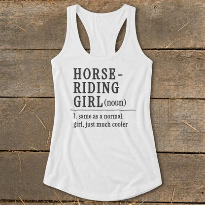 Horse Riding Girl Racerback Tank