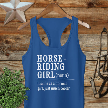 Horse Riding Girl Racerback Tank