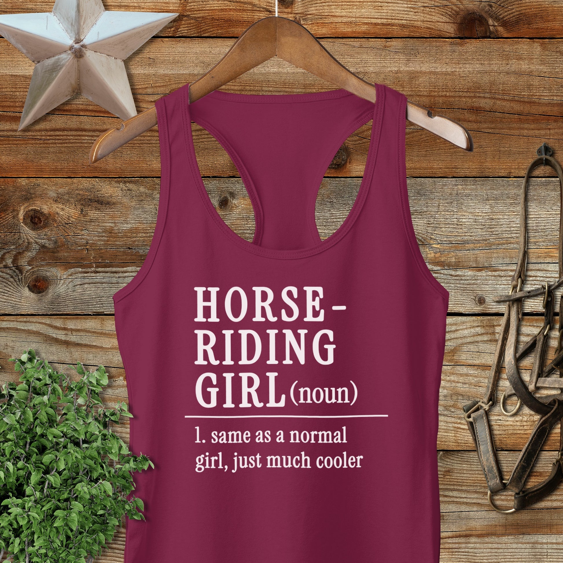 Horse Riding Girl Racerback Tank