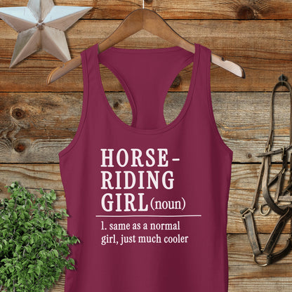 Horse Riding Girl Racerback Tank