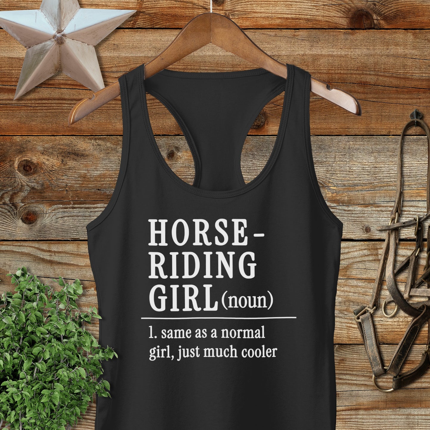 Horse Riding Girl Racerback Tank