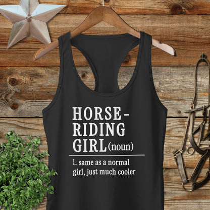 Horse Riding Girl Racerback Tank