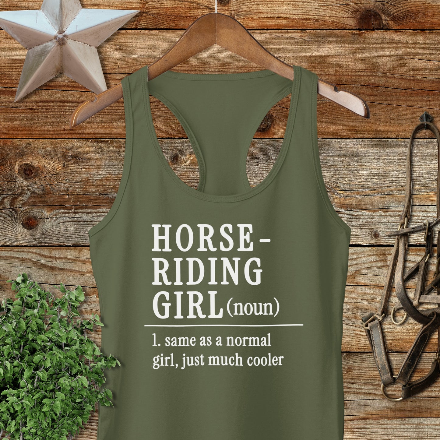 Horse Riding Girl Racerback Tank