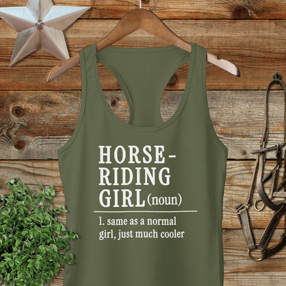 Horse Riding Girl Racerback Tank