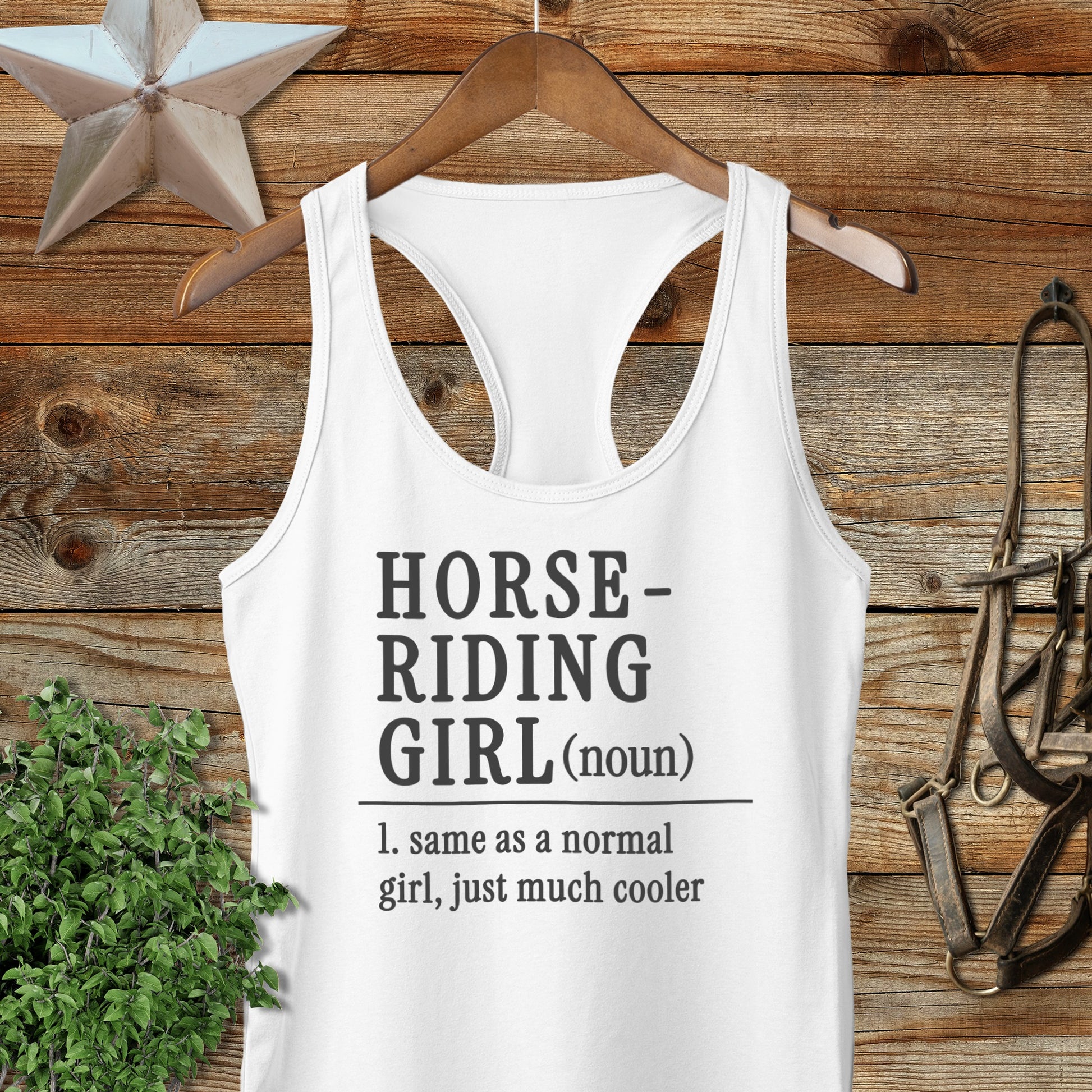 Horse Riding Girl Racerback Tank
