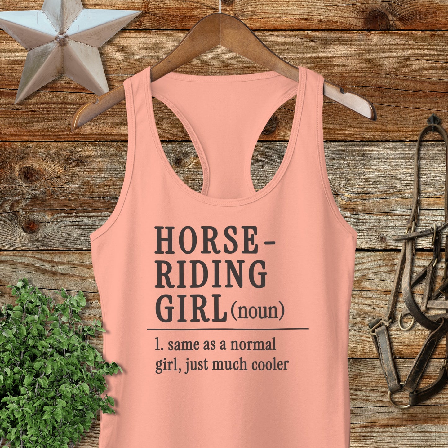 Horse Riding Girl Racerback Tank