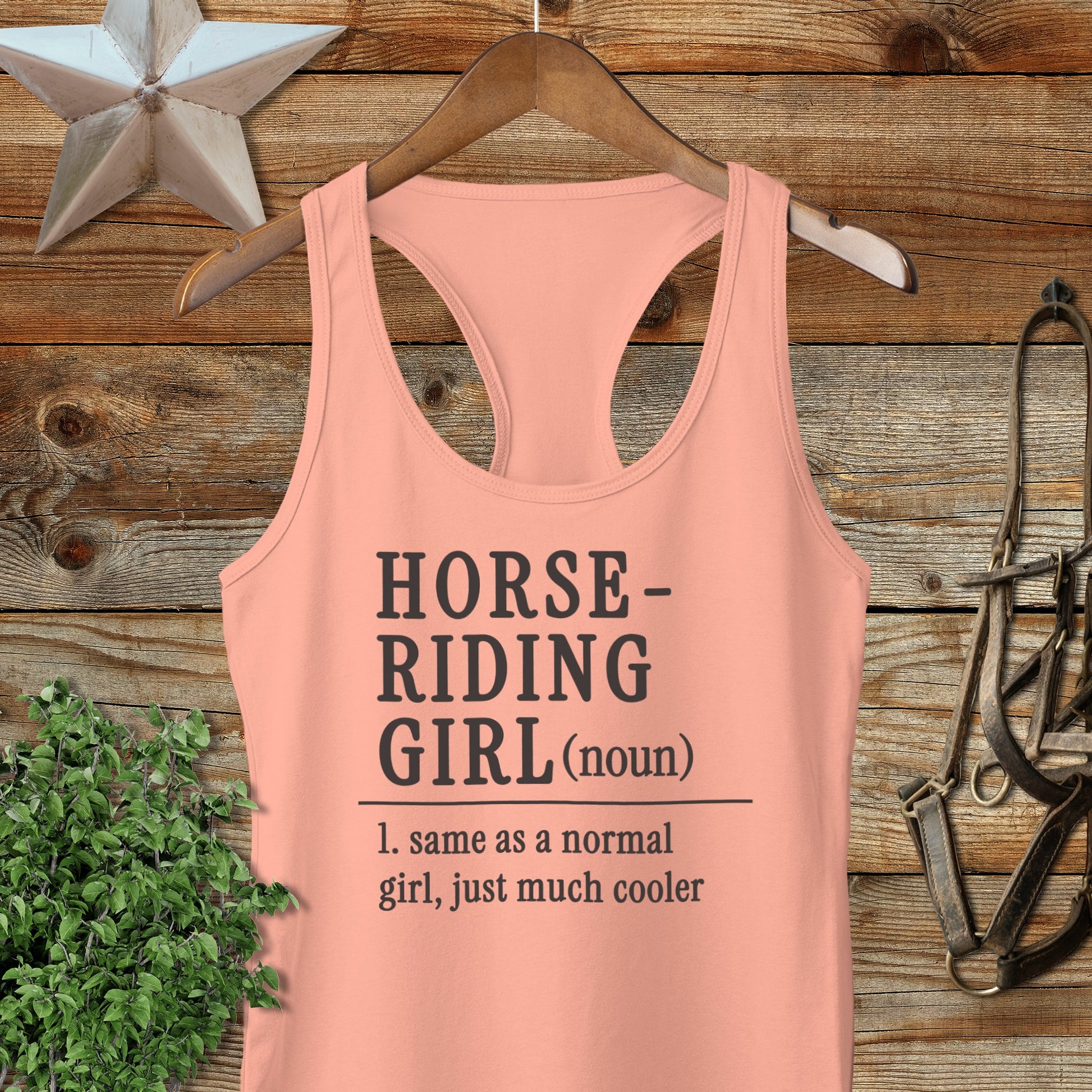 Horse Riding Girl Racerback Tank