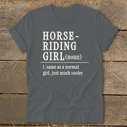 Horse Riding Girl Softstyle Tee - Asphalt
