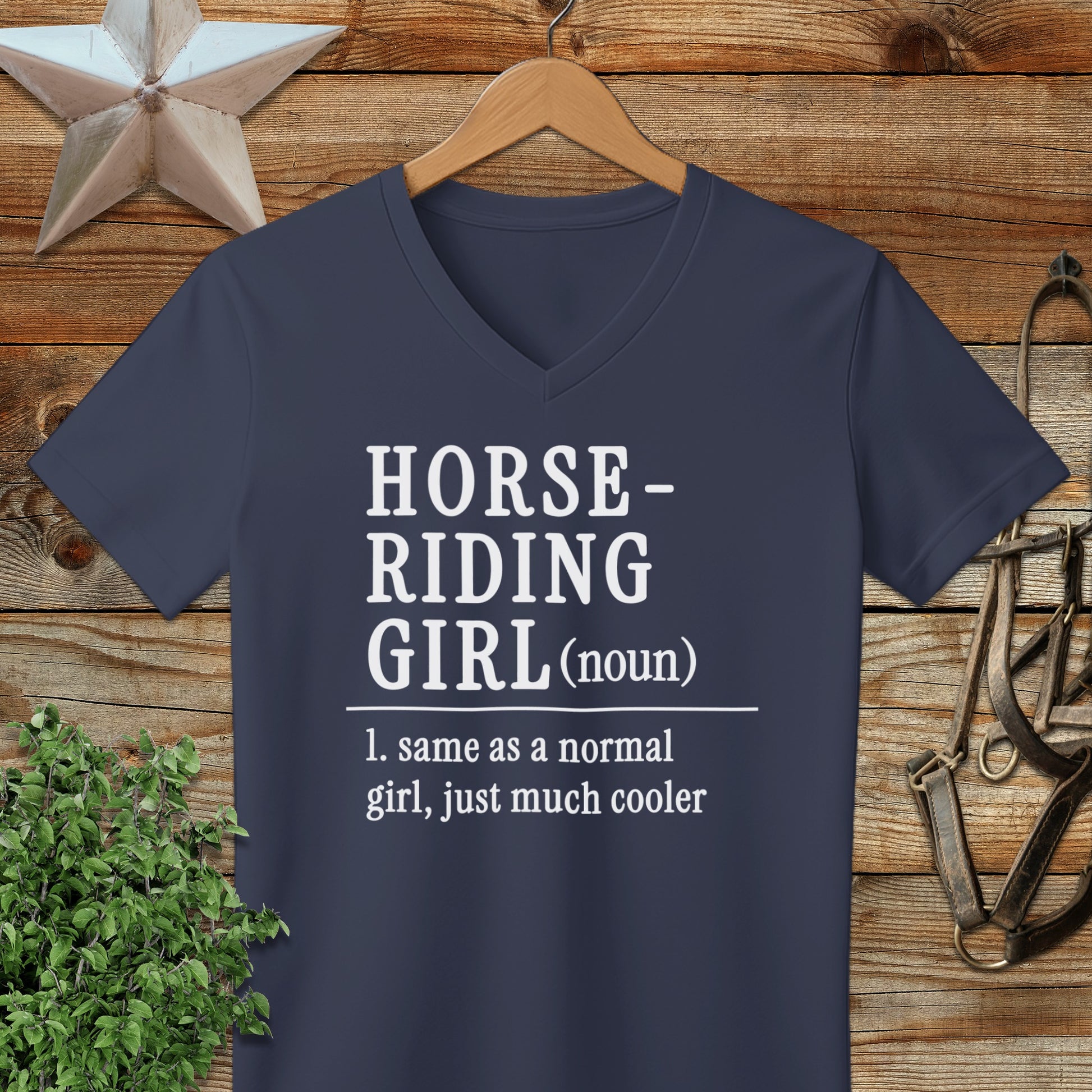 Horse Riding Girl V-neck