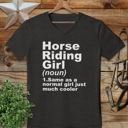Horse Riding Girl V-neck