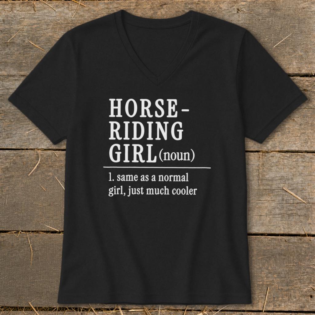 Horse Riding Girl V-neck