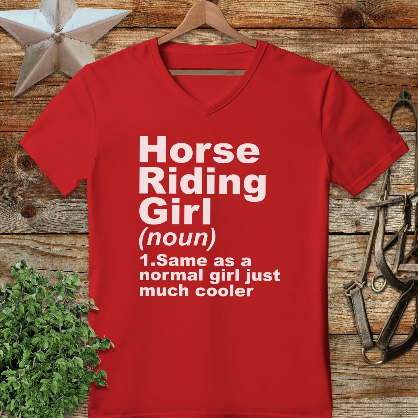 Horse Riding Girl V-neck