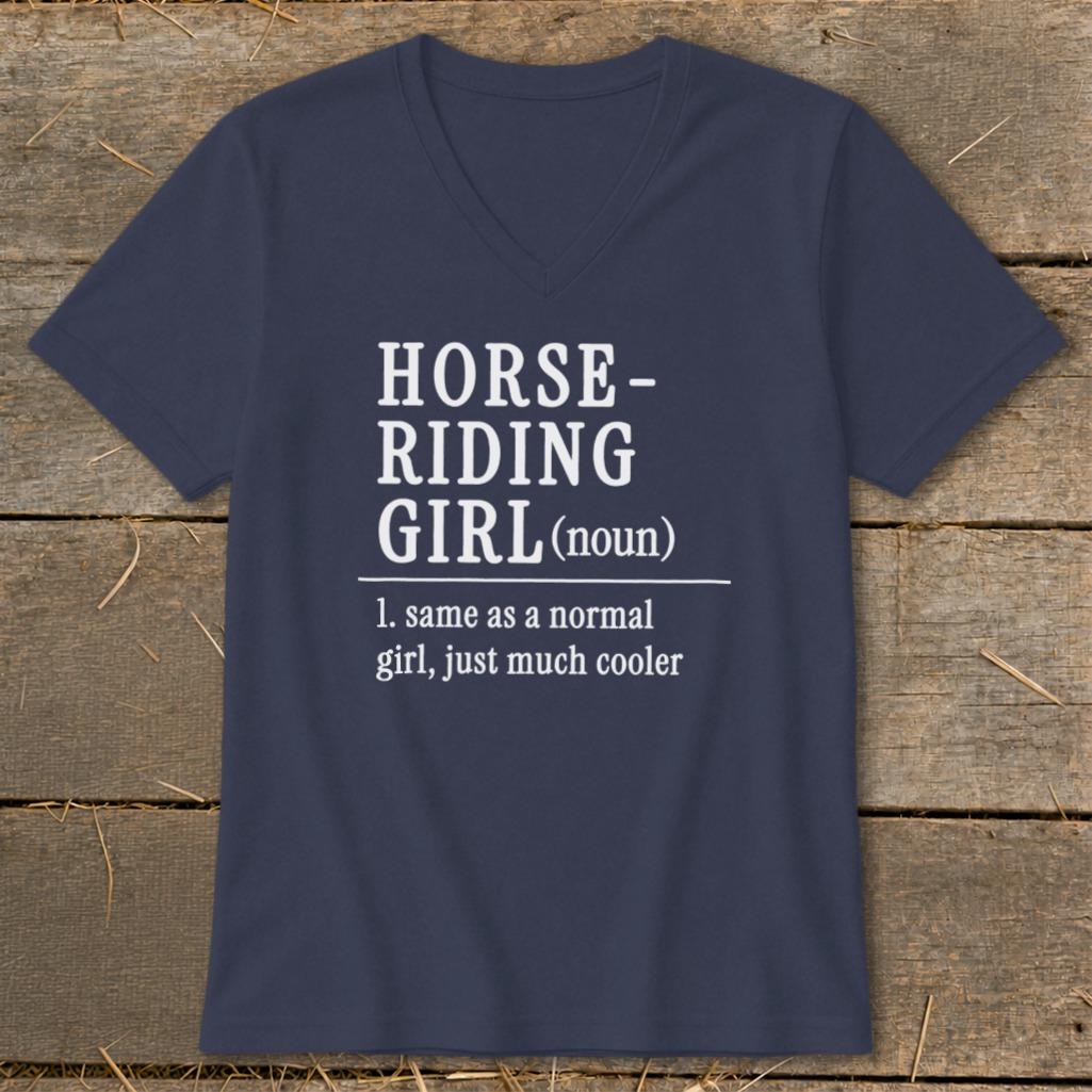 Horse Riding Girl V-neck