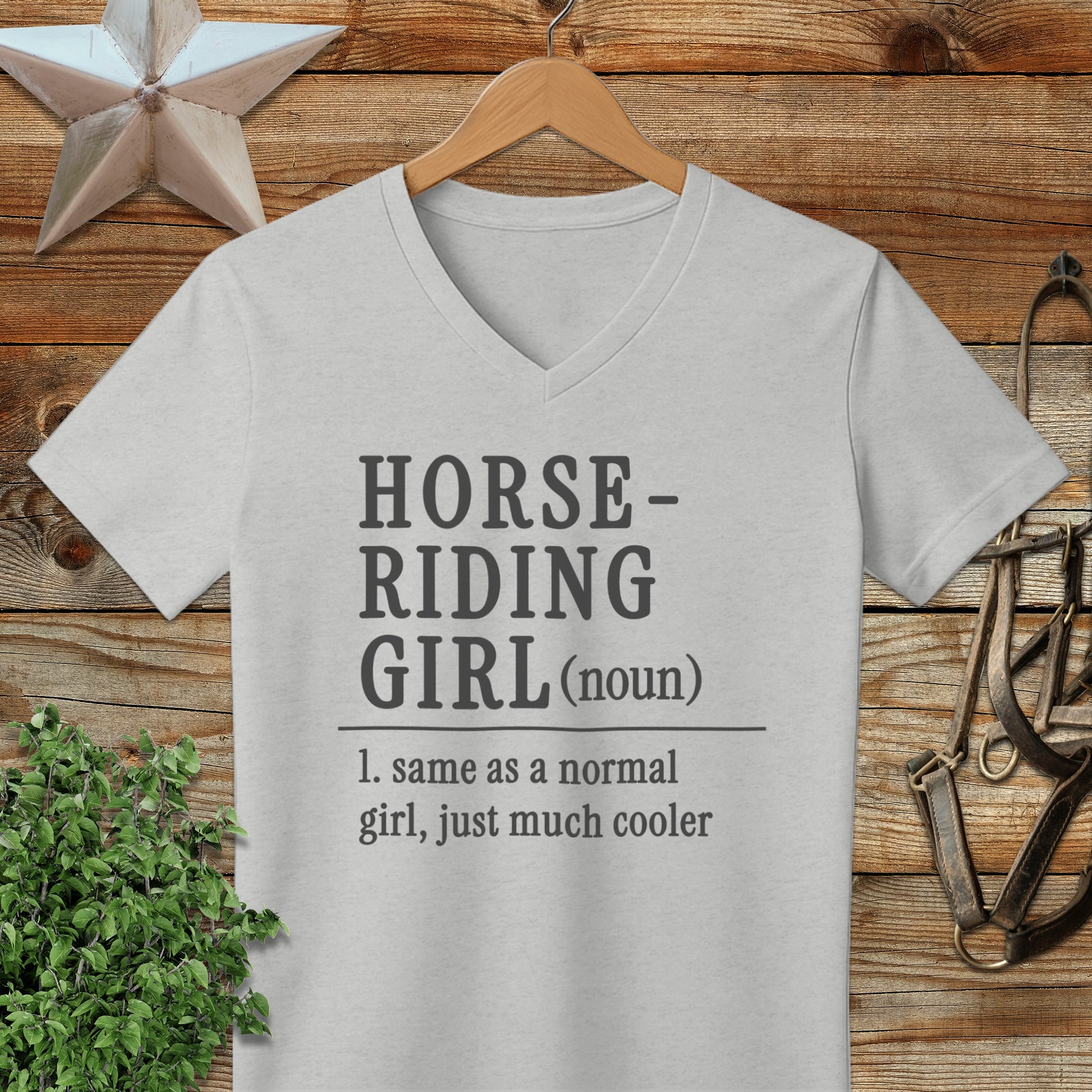 Horse Riding Girl V-neck