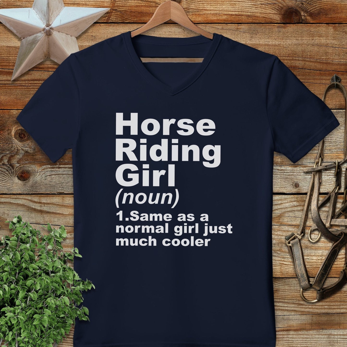 Horse Riding Girl V-neck