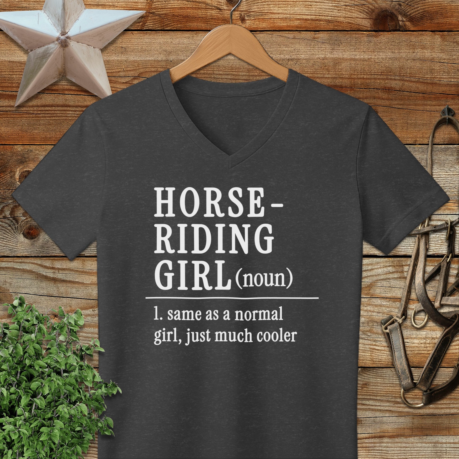 Horse Riding Girl V-neck
