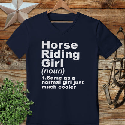 Horse Riding Girl V-neck