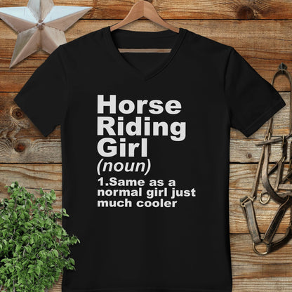 Horse Riding Girl V-neck