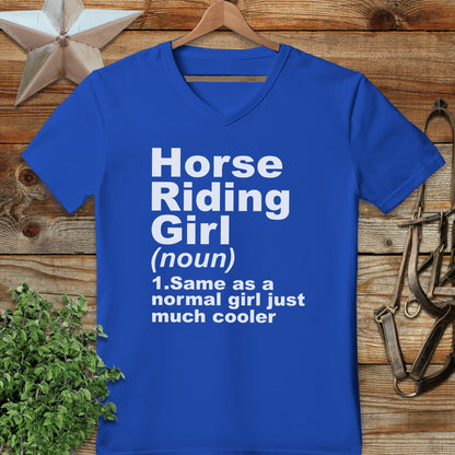 Horse Riding Girl V-neck