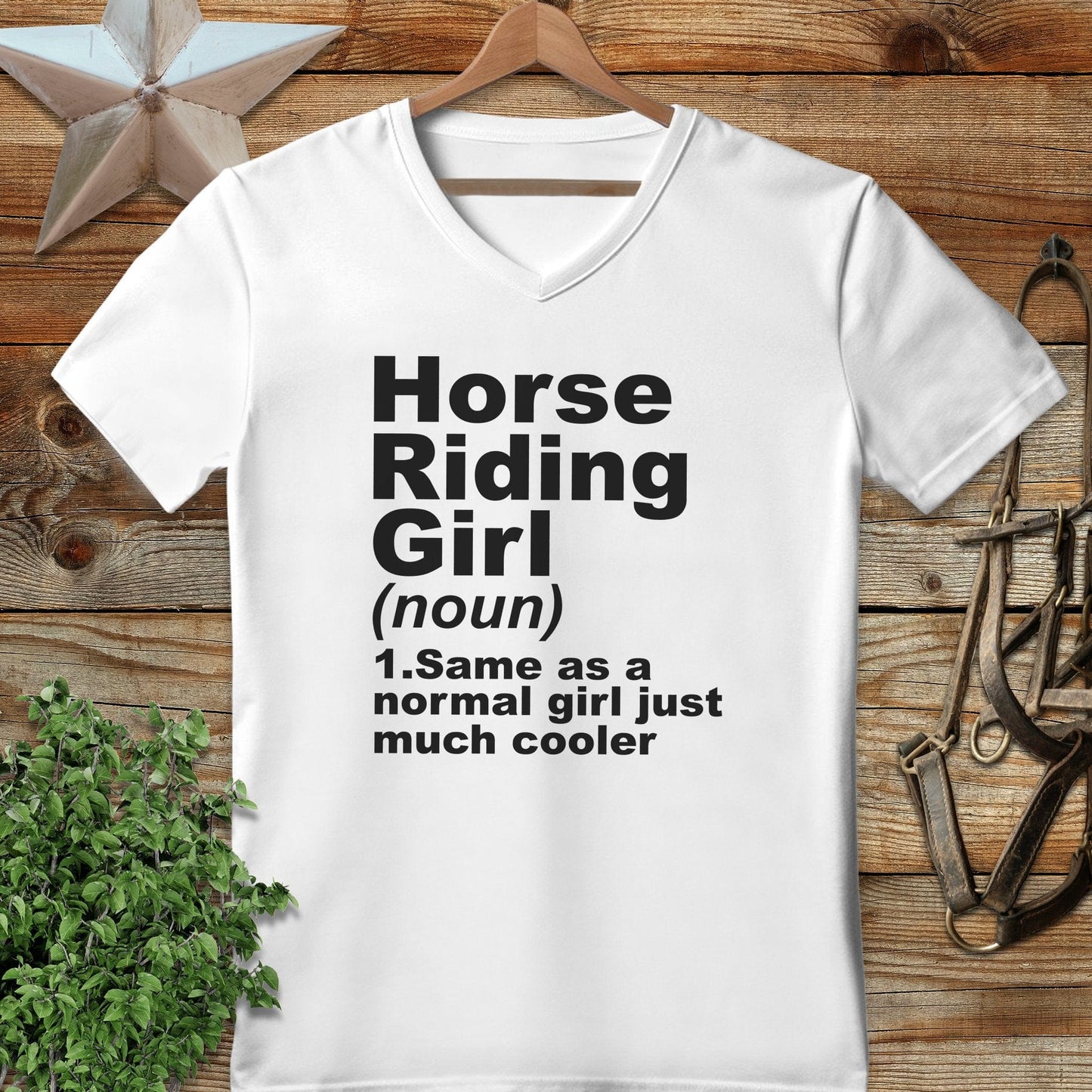 Horse Riding Girl V-neck
