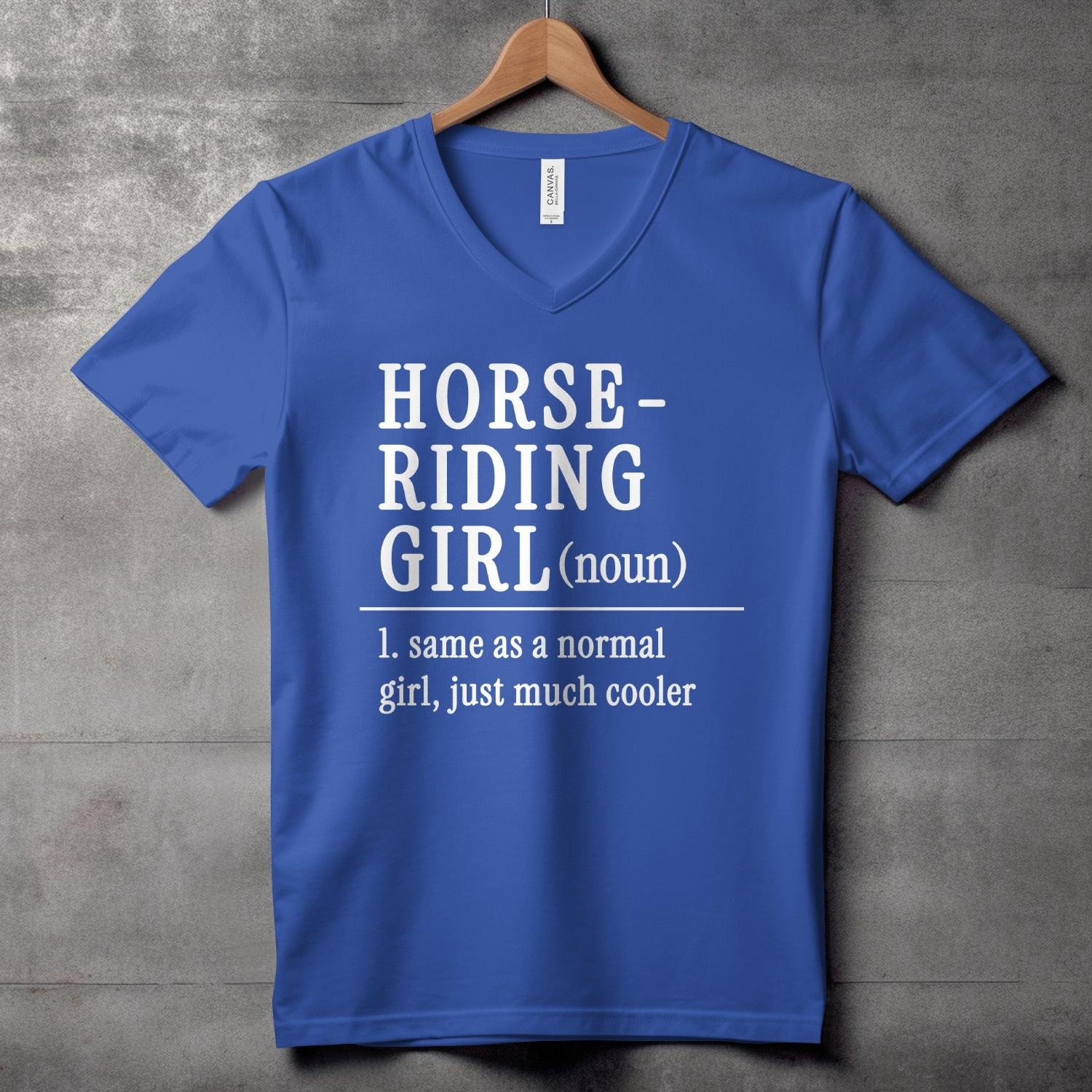 Horse Riding Girl V-neck