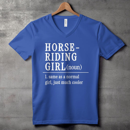 Horse Riding Girl V-neck