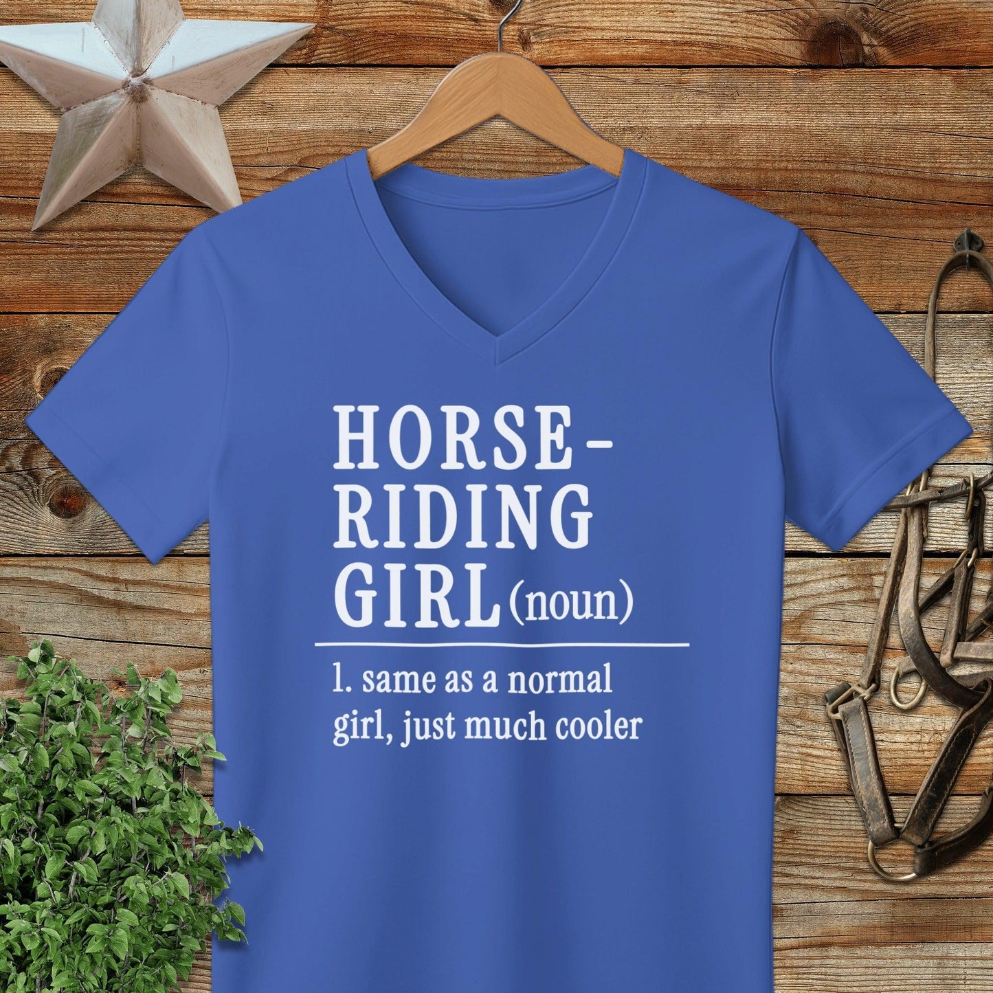 Horse Riding Girl V-neck
