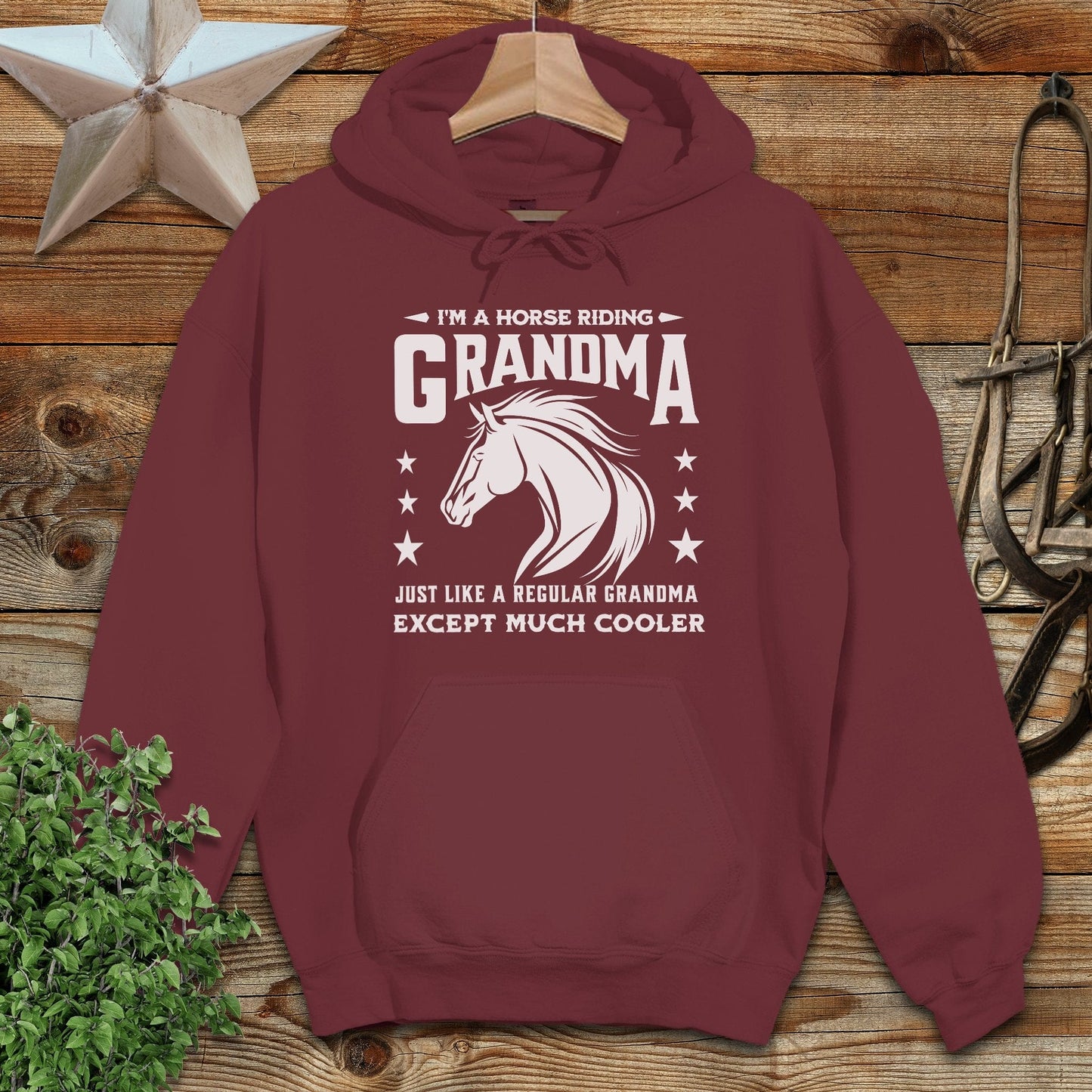 Horse Riding Grandma Hoodie