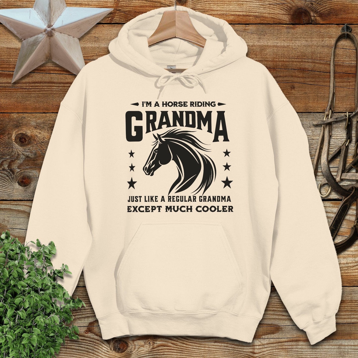 Horse Riding Grandma Hoodie