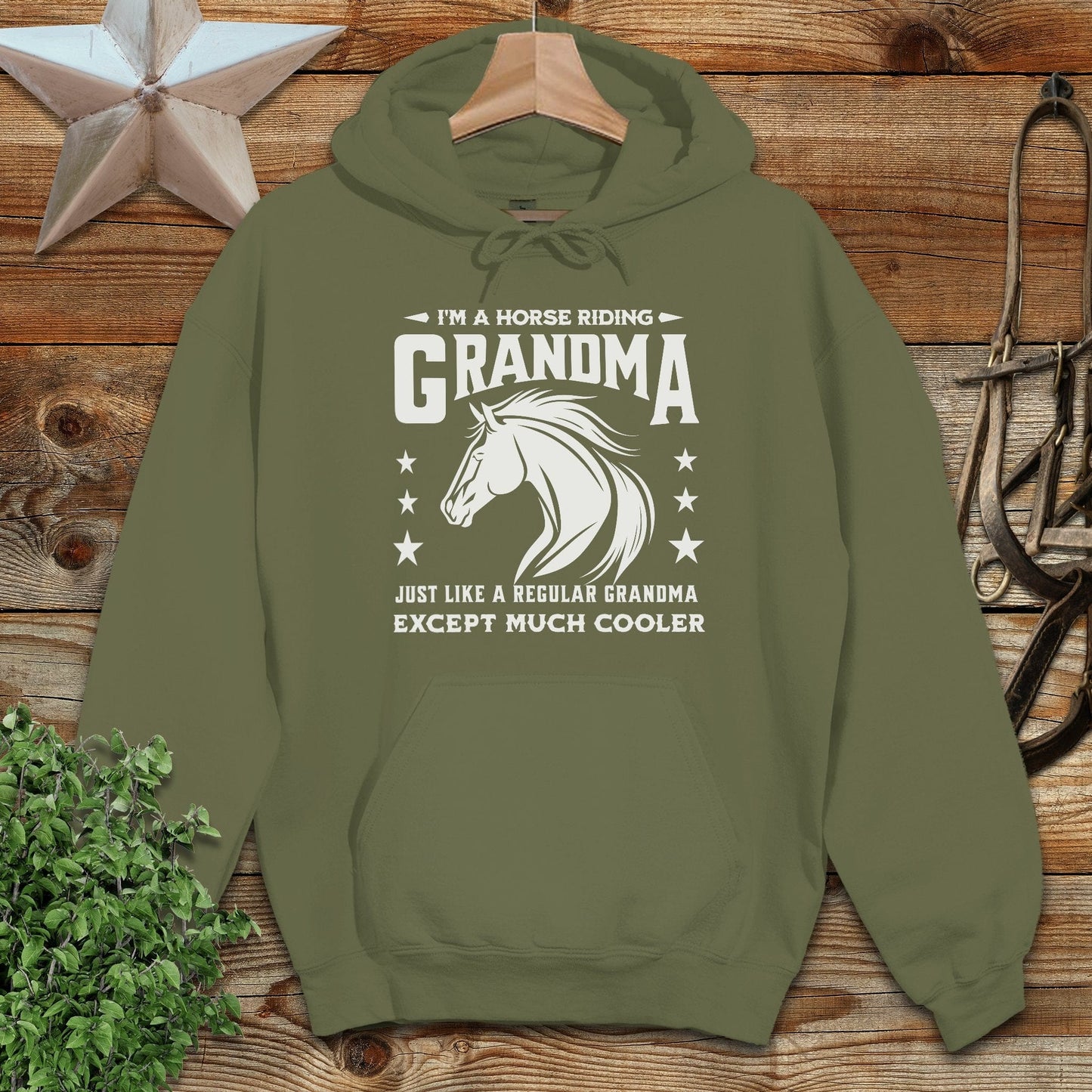 Horse Riding Grandma Hoodie