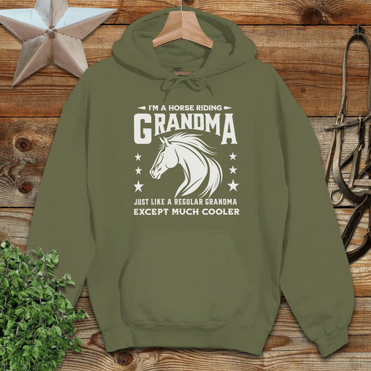 Horse Riding Grandma Hoodie