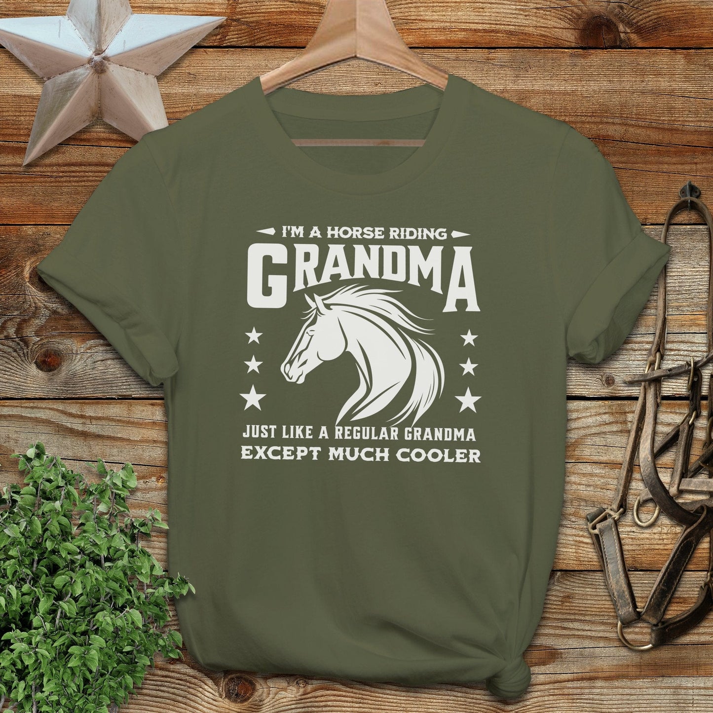 Horse Riding Grandma Softstyle Tee
